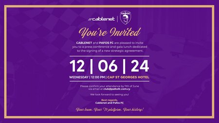 INVITATION PAFOS FC X CABLENET