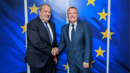 Attorney General George Savvides and Commissioner for Democracy, Justice, the Rule of Law and Consumer Protection Michael McGrath